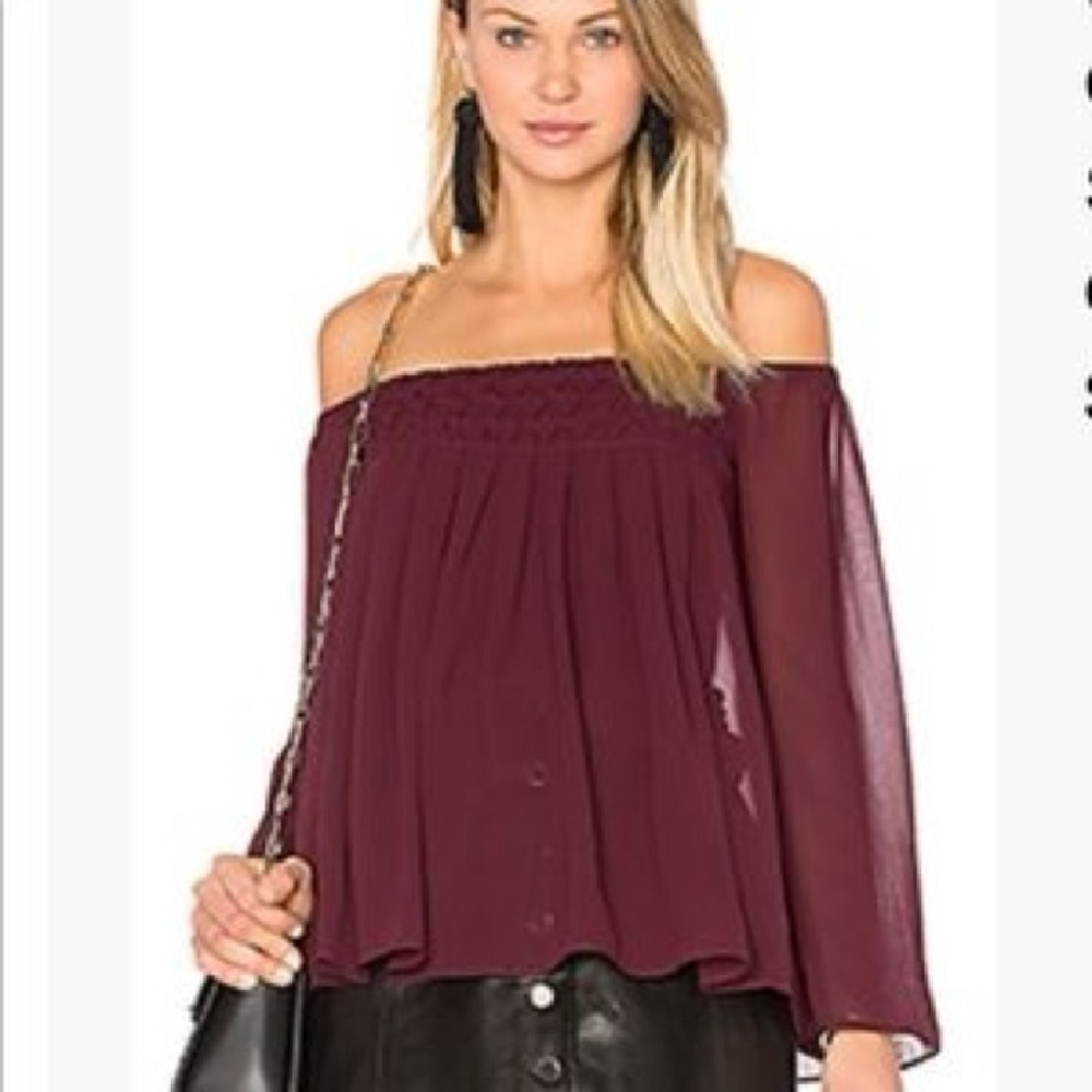 Bailey 44 Off-Shoulder Plum Blouse